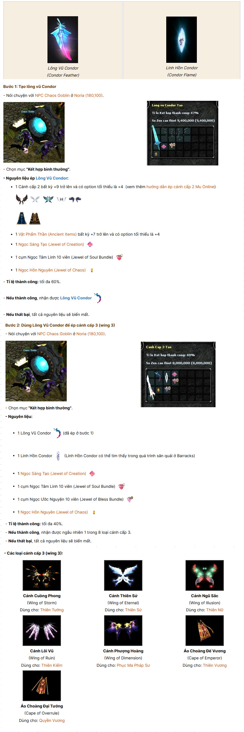 Hướng dẫn ép cánh cấp 3